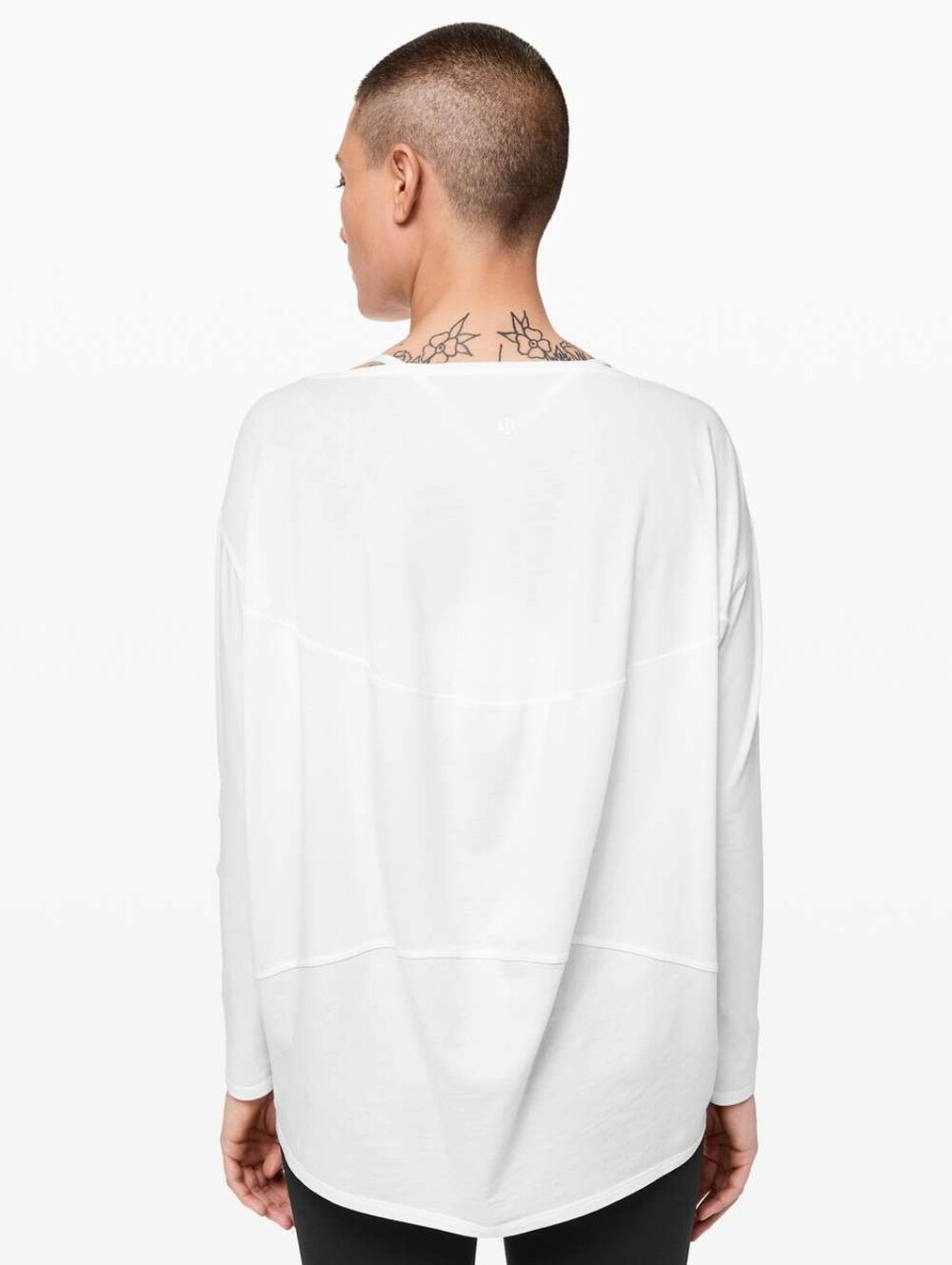 Lululemon Back In Action Long Sleeve White Pima Cotton Flowy Top Size 6